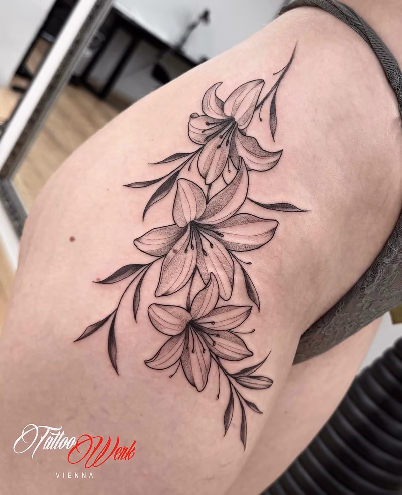 Alex — Tattoo 1 | Fine Line · Blackwork · Linework · Dotwork · Lettering | Tattoo-Werk Wien